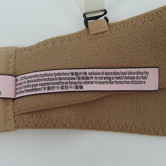 Victorias Secret 32DD Body Victoria Lined Strapless Beige Underwire Bra Women - Picture 13 of 15